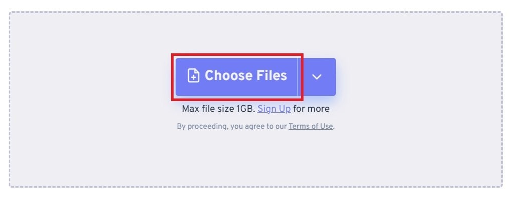 choose xlsx file using freeconvert