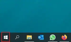 tap on start menu icon