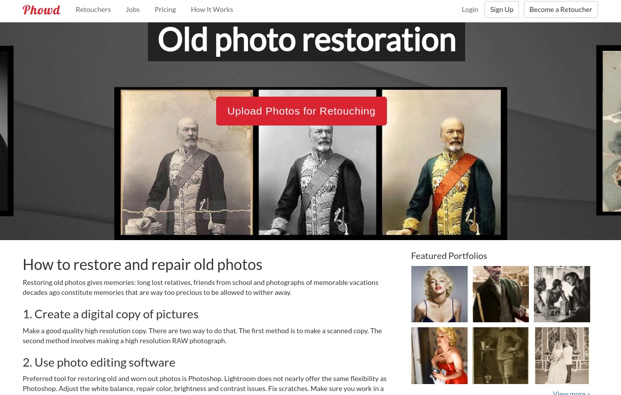 herramienta phowd para restaurar las fotos antiguas