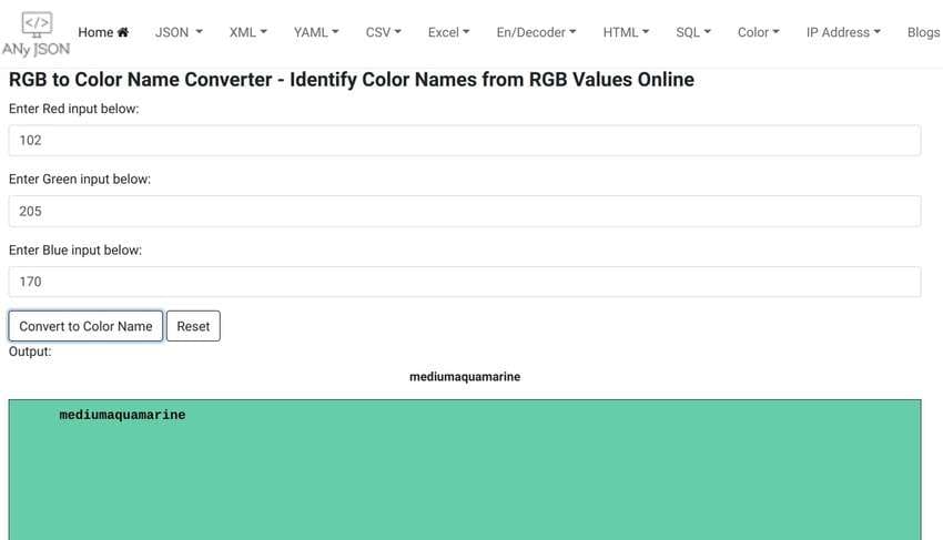 anyjson rgb-to-color-name converter