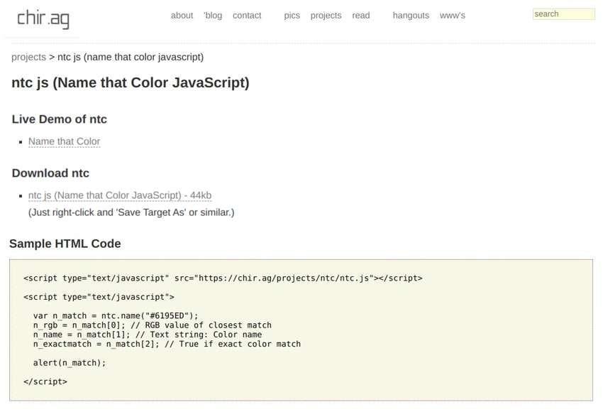 name that color javascript library