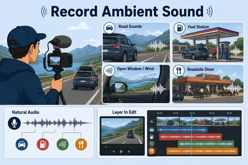put ambient sound travel vlog