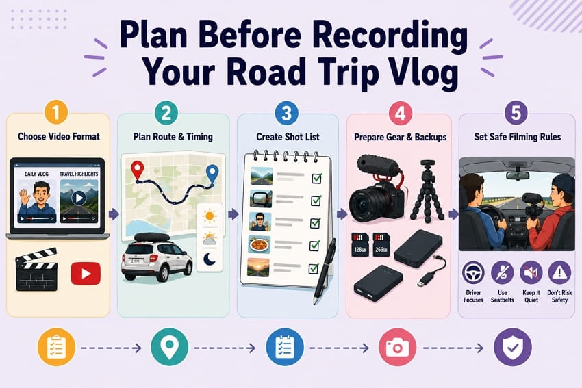 what to plan before road trip vlog