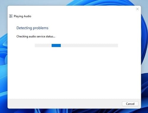 windows 11 checking audio problems