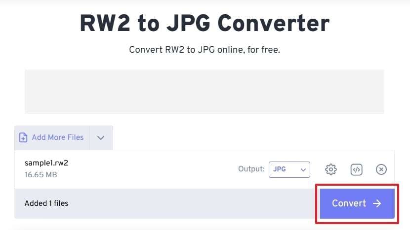 click convert on freeconvert