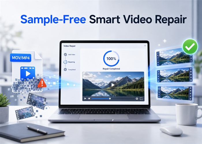 How to Repair a Severely Corrupted Video Without a Sample or Reference File