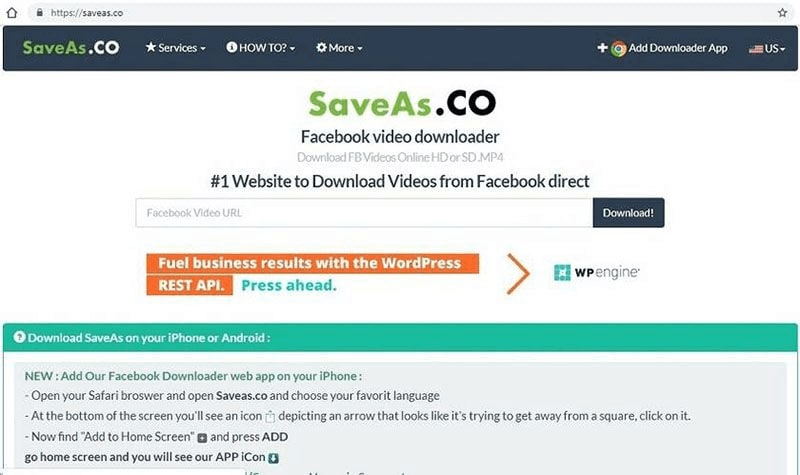 save.co facebook video downloader
