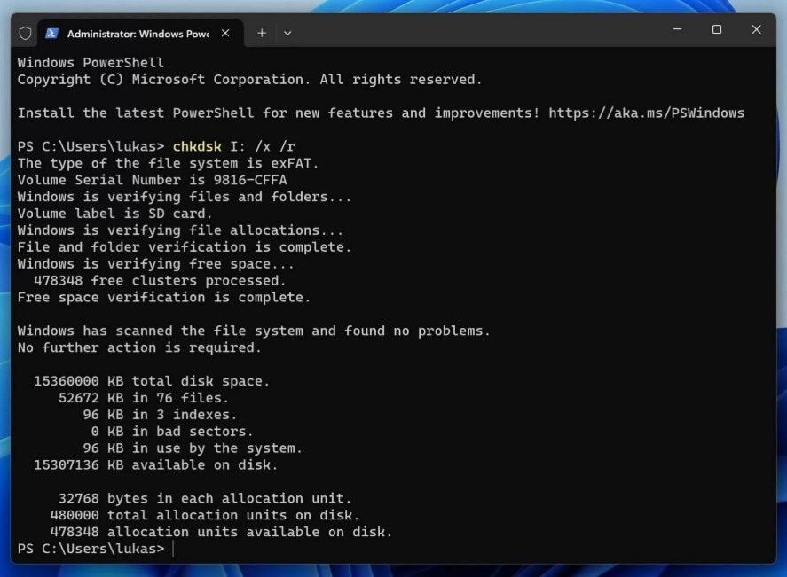 chkdsk