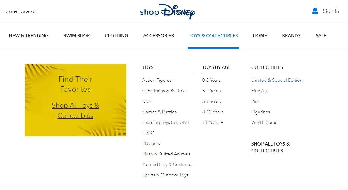 limited editions in shopdisney