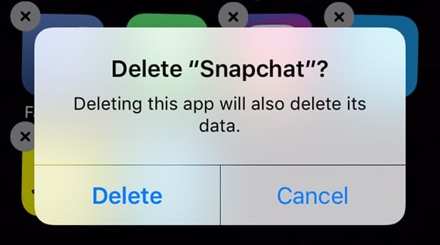 snapchat app uninstall 