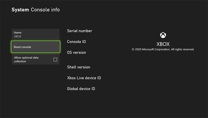 reset the display settings on the xbox one