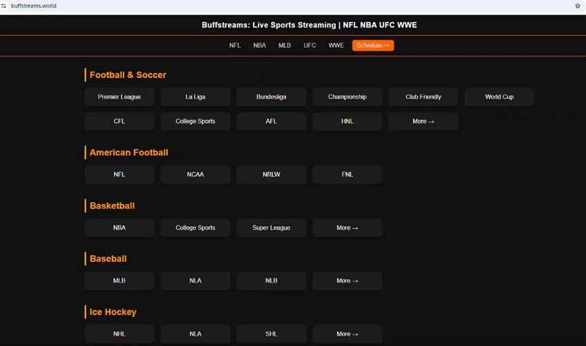 buffstreams free sports stream risks