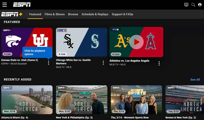 espn plus official sports coverage