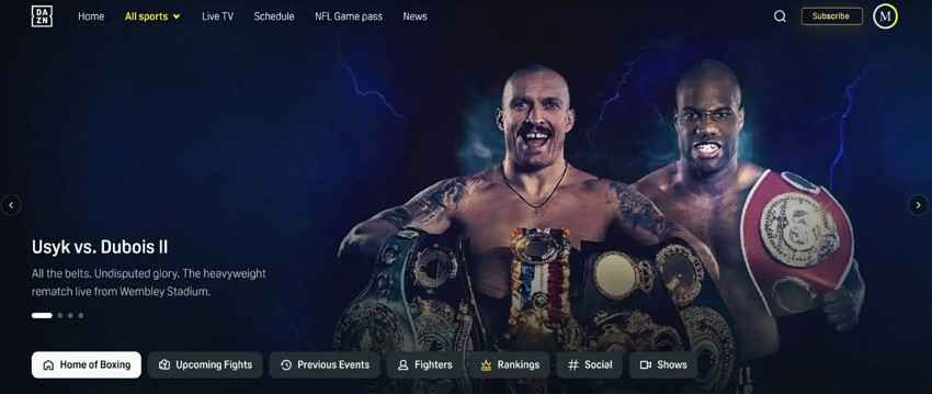 dazn combat sports streaming