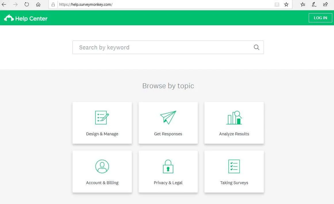 help center in surveymonkey