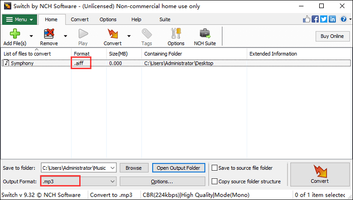 cambiar la herramienta de conversión de archivos de audio 