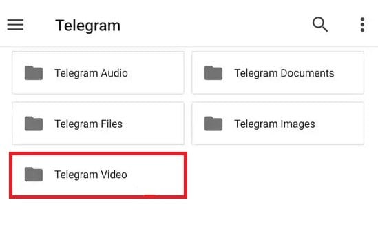 telegram video folder