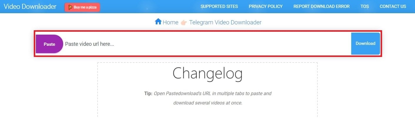 pastedownload telegram video downloader