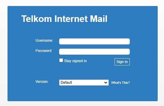telkom internet email login page