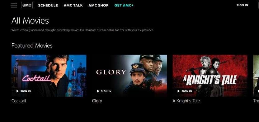 Interface de AMC on Demand