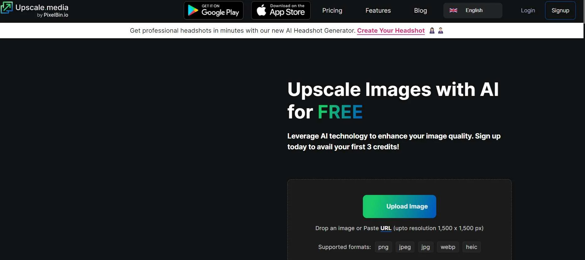 upscale media 4k image upscaler free