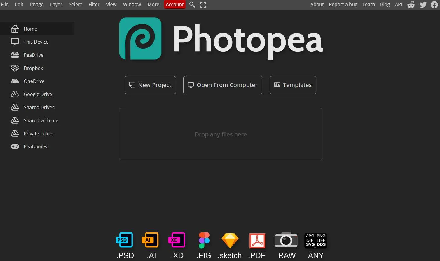 photopea photo editing software online