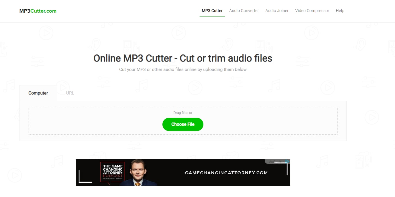 use mp3cutter to trim audio files