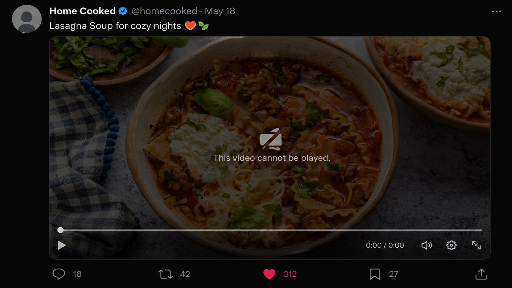 twitter video wont play before
