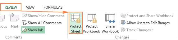 unprotect an excel document