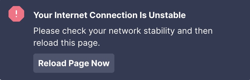 unstable internet connection issue
