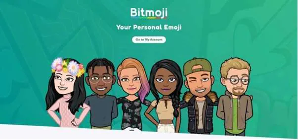 Page d'accueil bitmoji