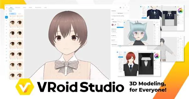 interface utilisateur de vroid studio