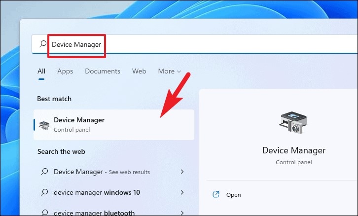 access the device manager