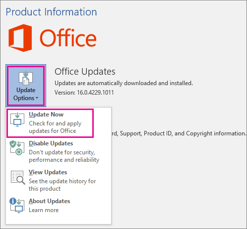Actualiza Microsoft Office