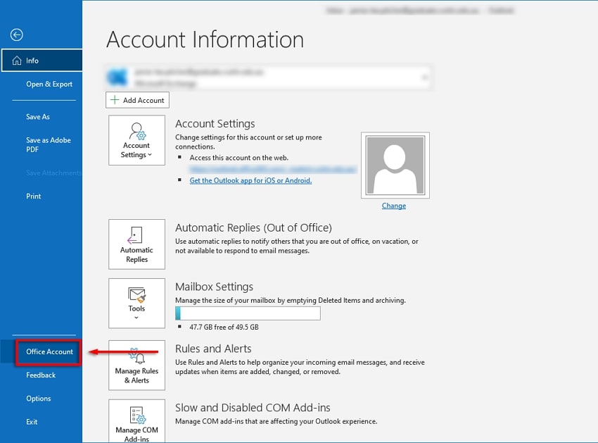 access office account