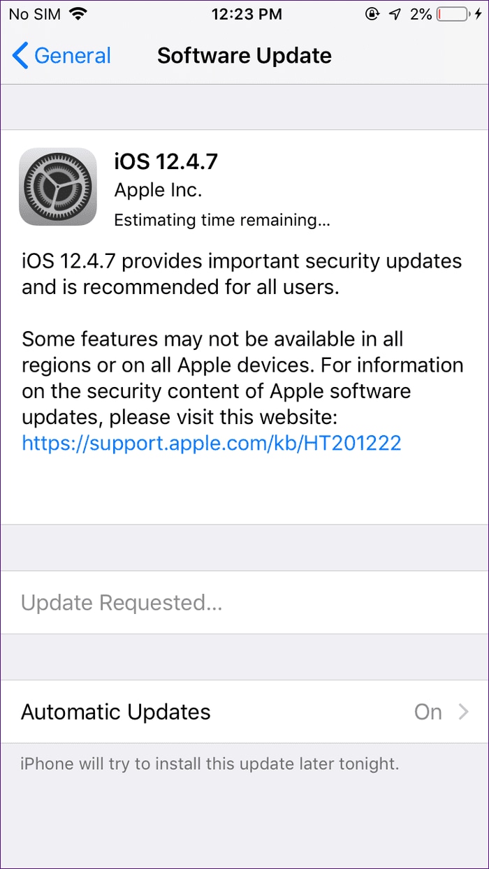 update software in iphone