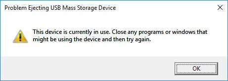 storage device errors