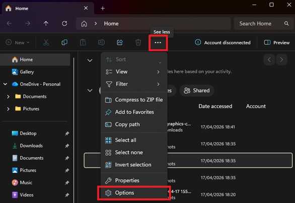 file manager options 