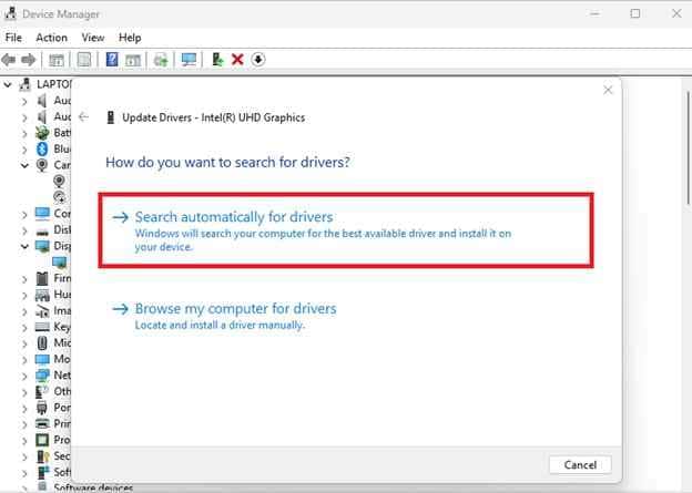 search automatically for drivers