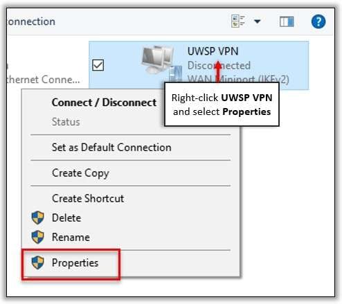 select usw vpn properties to fix cannot play video 