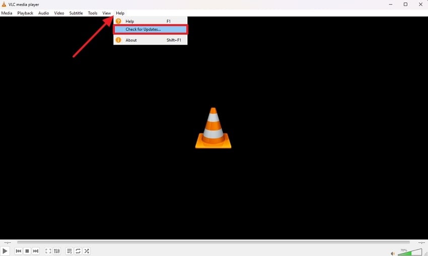 check for vlc updates