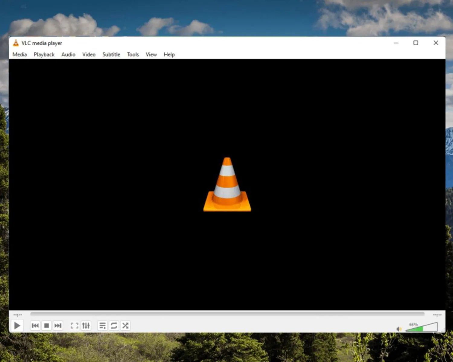 Interface du lecteur multimédia vlc