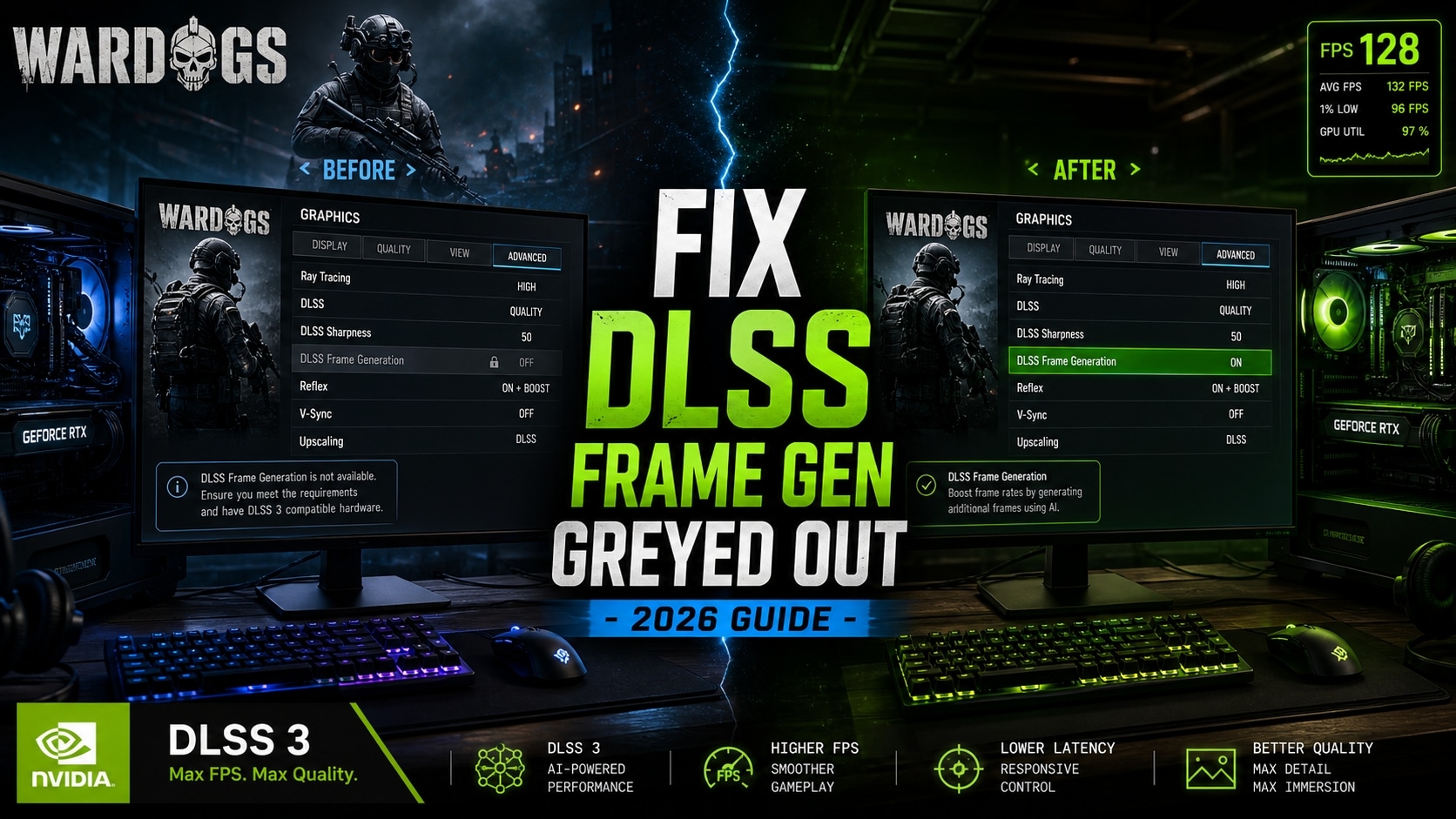 Fix WARDOGS DLSS Frame Generation Greyed Out: 7 Ways That Work (2026)