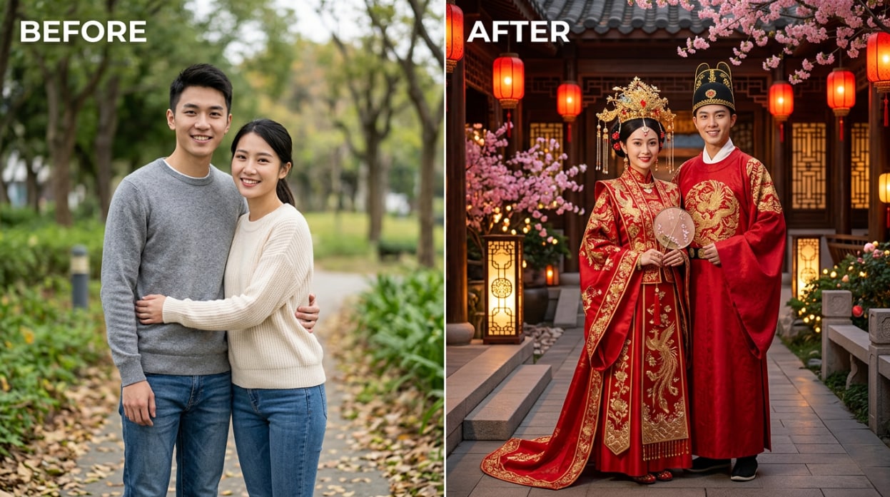 traditional chinese wedding portrait