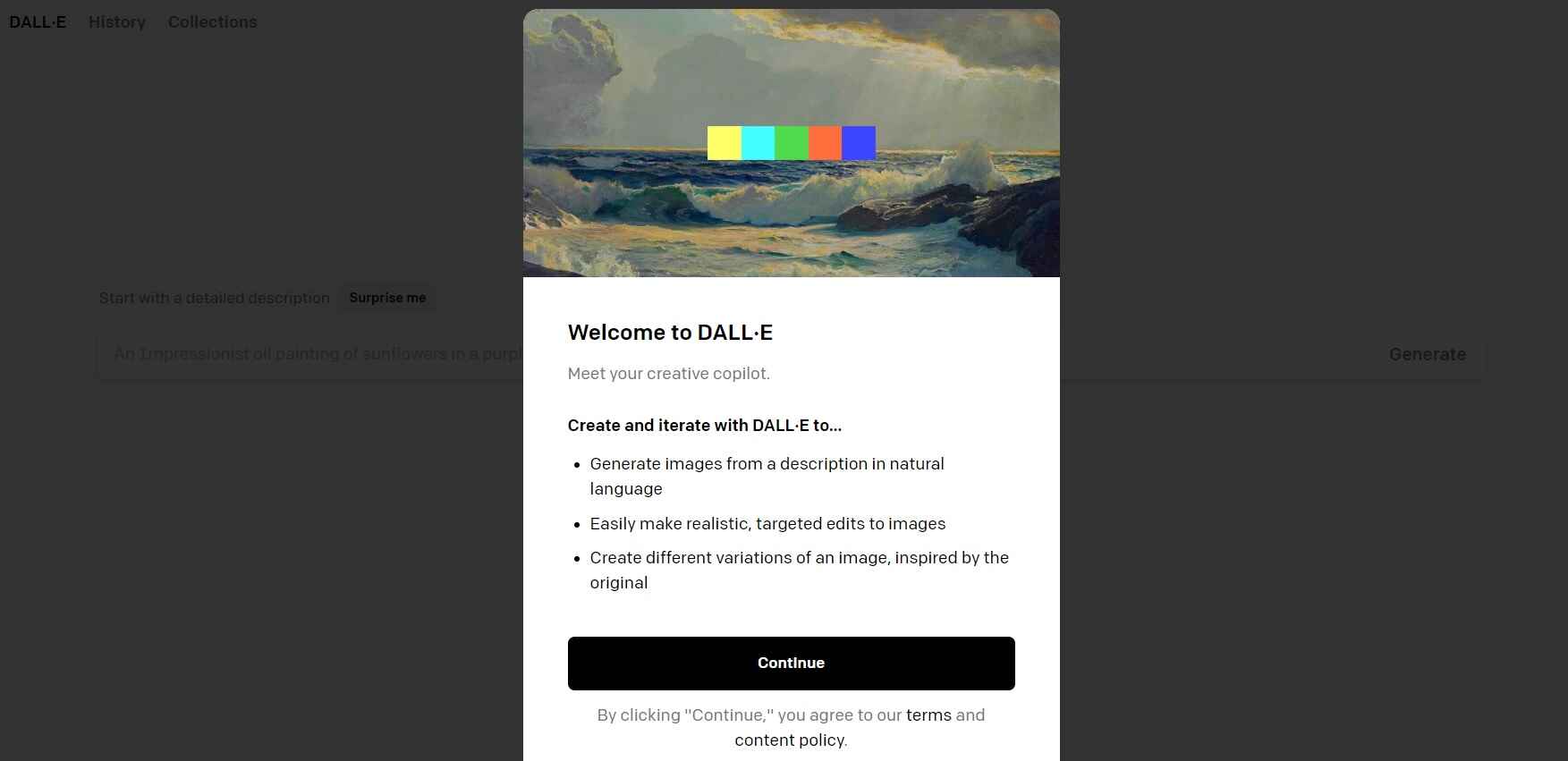 interface outpainting dall e open ai