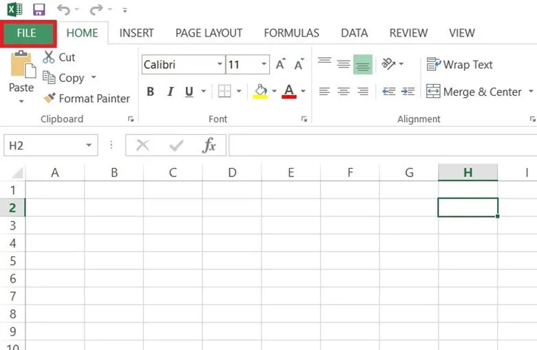 excel file tab