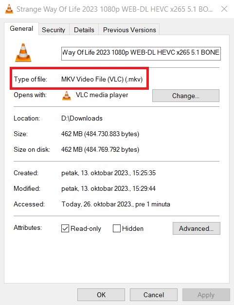identifying video file format 
