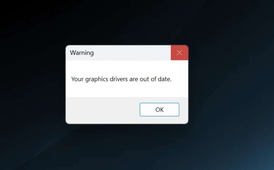 outdated graphic drivers
