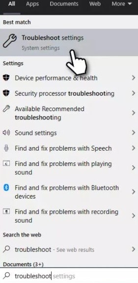 look for troubleshoot