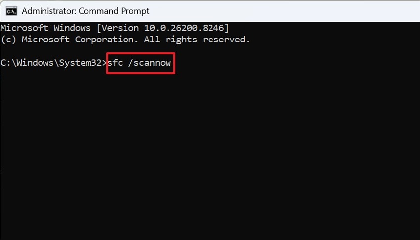 run the scan now command
